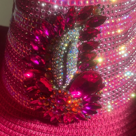 ??Whitehall & Shon Western Hot Pink Cowgirl Hat Adjustable One Size NEW!! main image 6